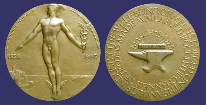 Lee, Arthur, 75th Anniversary of Lehman Brothers, 1925
Cast bronze, gold plated, awarded to Harold M. Lehman
Keywords: favorites
